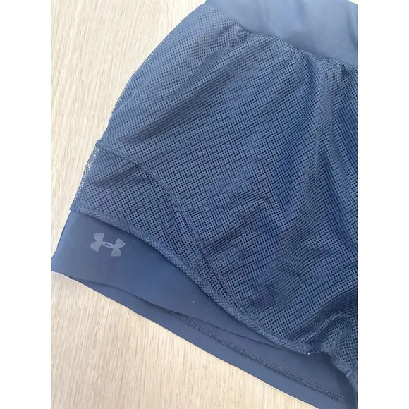 Under Armour Warrior Mesh Layer Womens Training Shorts Black Gym SIZE SMALL - Picture 4 of 10